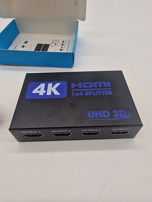 Rozgałęźnik 1x4 HDMI SPLITTER UHD 4K UltraHD x 2k 3D Do Komputerów Tv