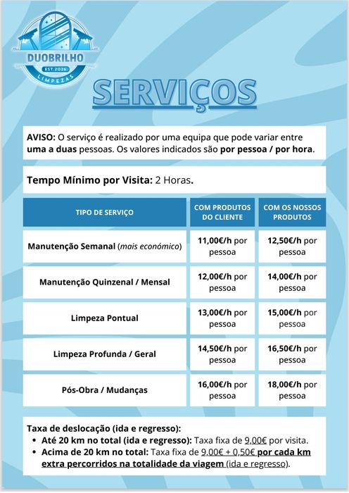 Limpeza profissional ao domicílio DuoBrilho (2 empregadas)