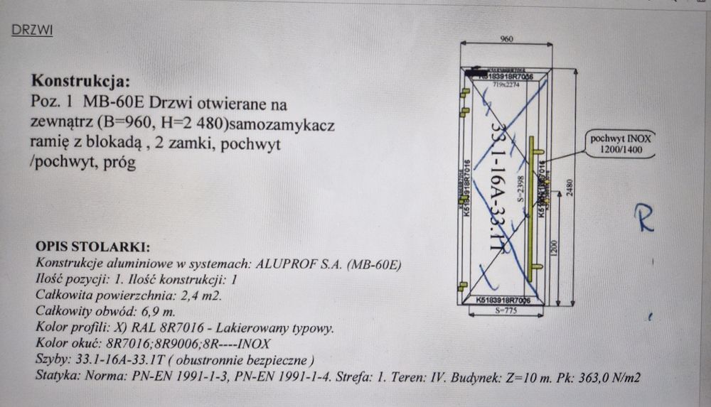 Okna i drzwi antracyt witryny lokal uslugowy