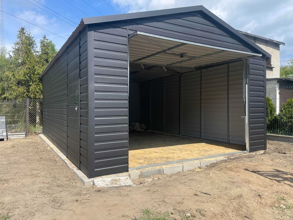 Garaż blaszany, 4x6, konstrukcja ocynk. PRODUCENT.