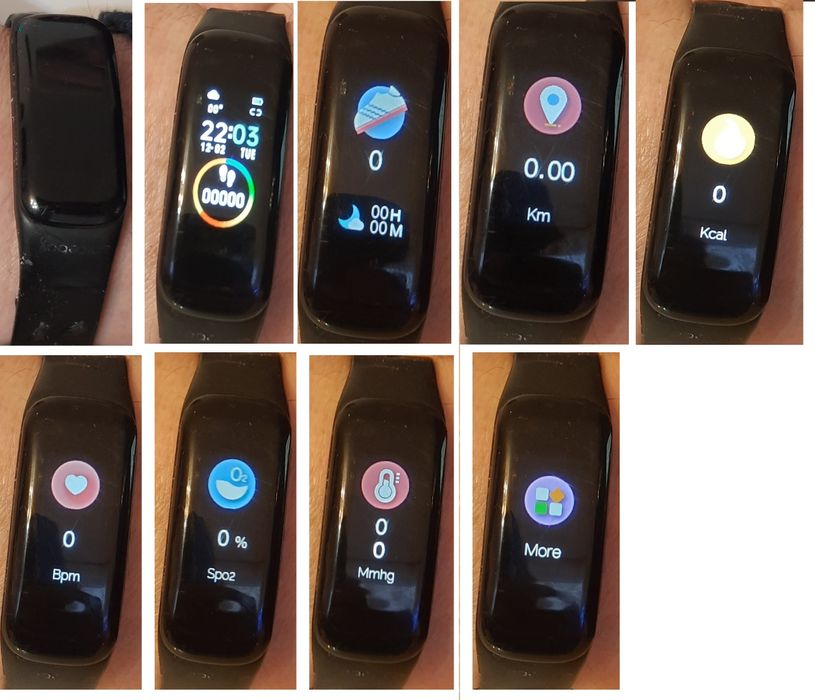 Smartband - opaska sportowa z pomiarem tętna i SpO2 + ładowarka