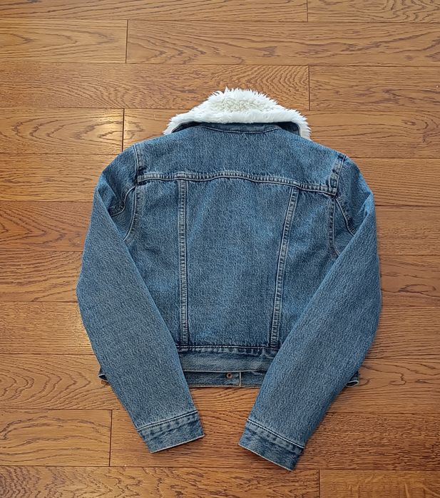 Sherpa Levi's Trucker Kurtka Jeans Oryginalna Miś Ocieplana