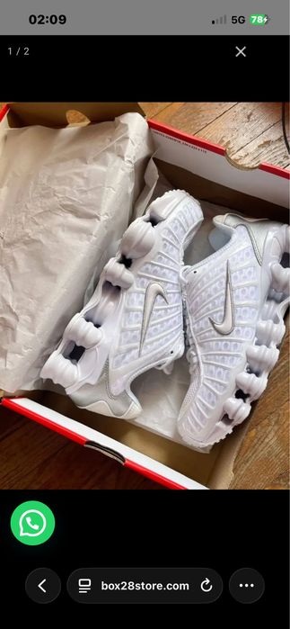 sapatilhas Nike shox branco