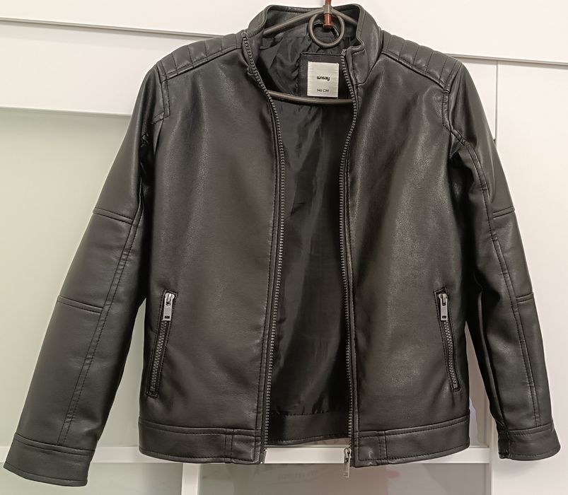 Куртка байкерська зі штучної шкіри