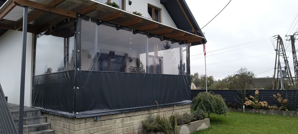 Osłona Tarasu ,Altany, Wiaty, Żagle, Plandeka Materiał PCV.
