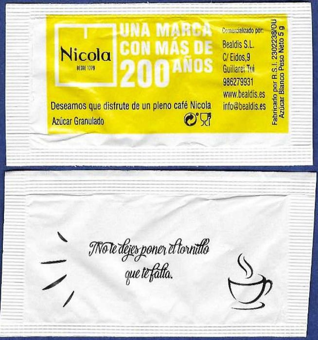 Pacotes de Açúcar - Nicola 2025. Série 200 Anos 35x70