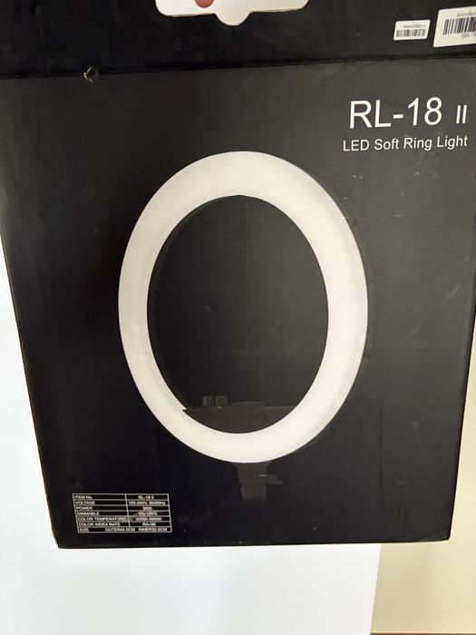 Професійна кільцева лампа зі штативом Mircopro RL-18II