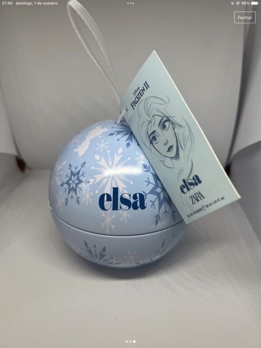 Edição especial de natal eau de toilette Frozen Elsa da zara