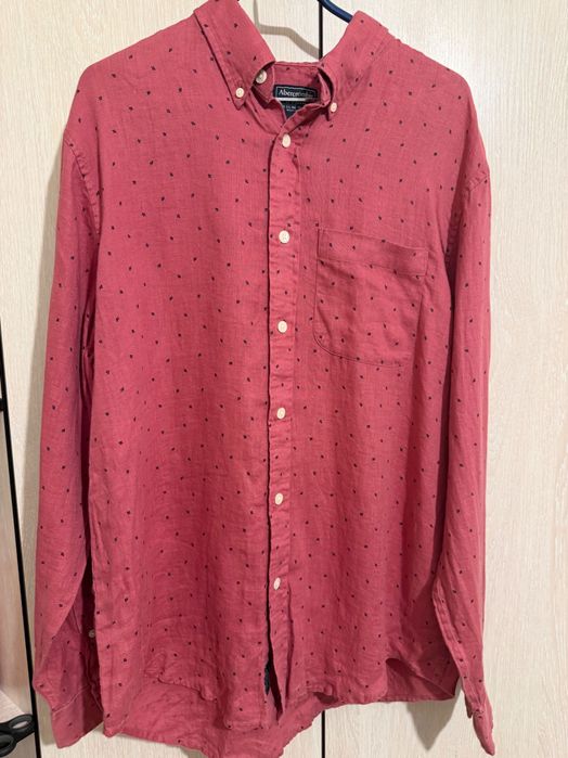 Сорочка льон Abercrombie &fitch р. ХL, льняна