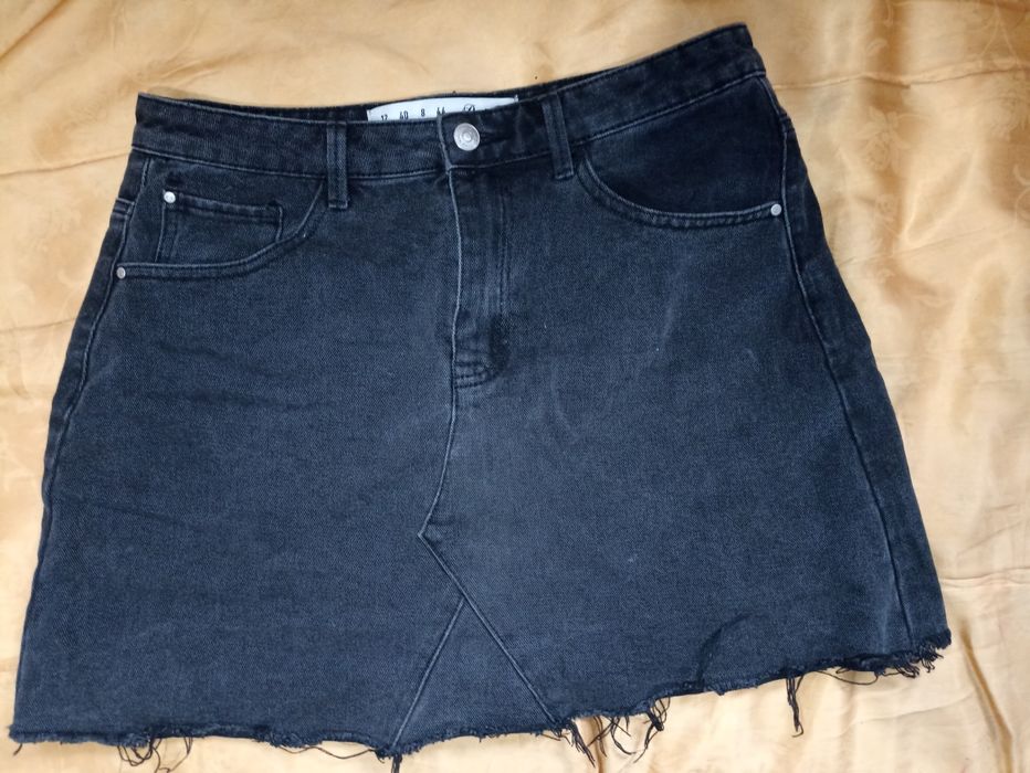 Джинсовая мини- юбка