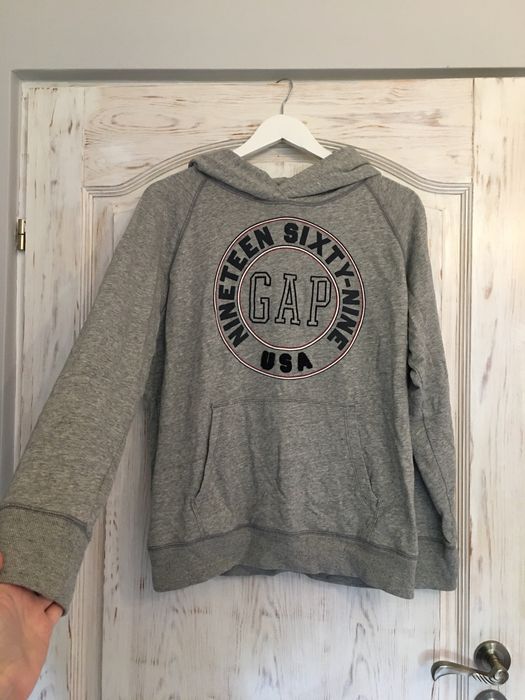 szara bluza gap logo lampas GAP oryginalna l 40 onesize