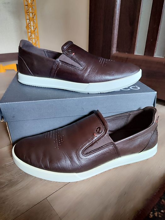 Ecco 42 сліпони шкіряні туфлі мокасини взуття ессо