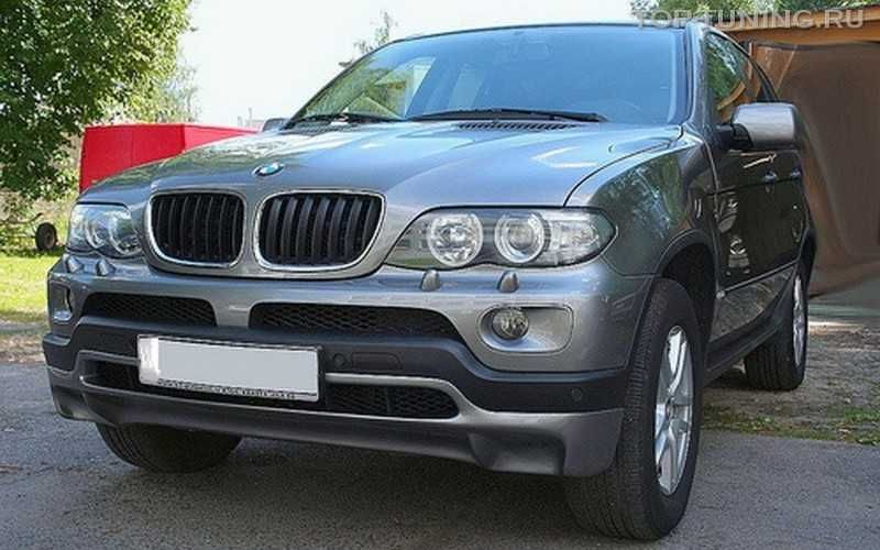 Накладка на передний задний бампер БМВ Е53 Х5  Юбка губа перед BMW е53