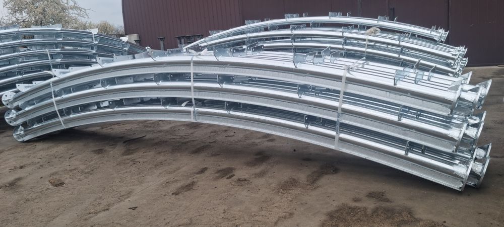 Hala łukowa 14.5 m szerokość wzmocniona teownikiem, magazyn oboro