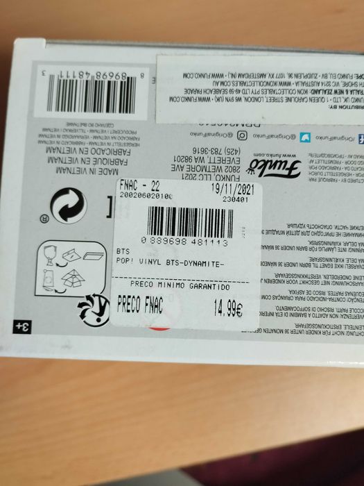5 Funko POP BTS Edição Dynamite