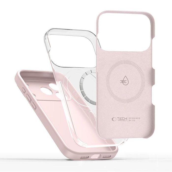 Etui Tech-Protect do iPhone 17 Pro MagSafe Silicone Pink Pearl