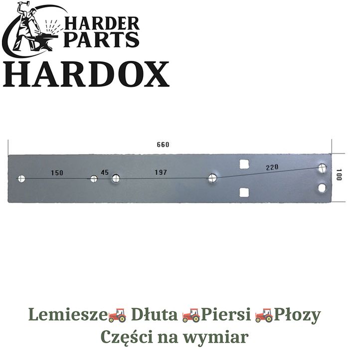 Płoza Pottinger HARDOX 9409.50.050 części do pługa 2Xlepsze niż Borowe