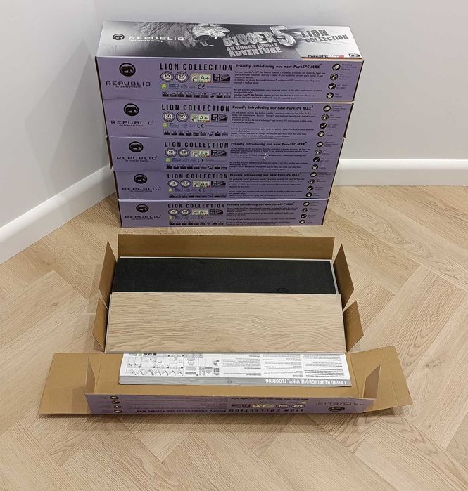 Panele winylowe Republic Lion Bro REAFCL004 jodełka 7 m² NOWE