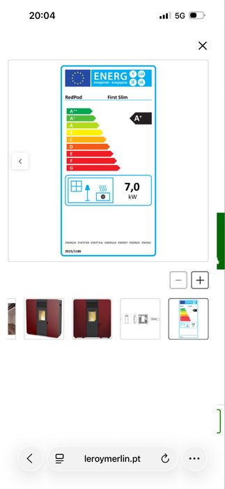 Salamandra a pellets First Slim