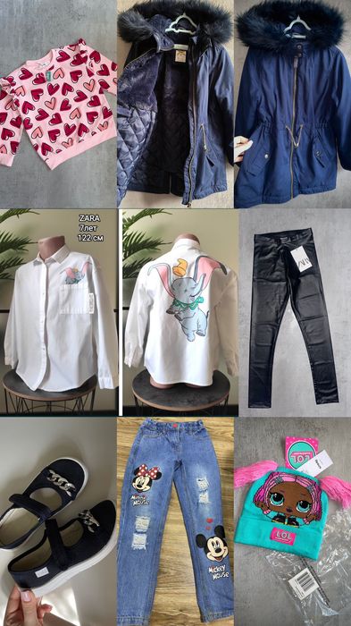 Джинси кльош, дитячі на дівчинку mango, Zara, sinsay, kiko & koko, Disney Міккі