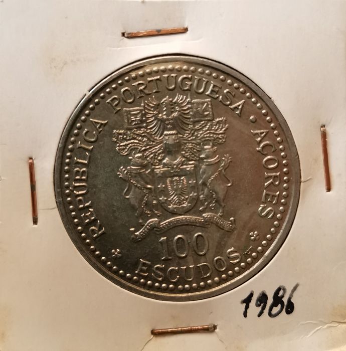 Moeda 100 escudos 1986 X Aniversário da Região Autónoma dos Açores