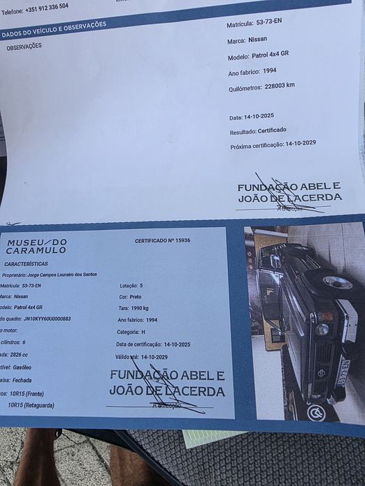 Patrol Gr Y60 1994 Special Edition Certificado Museu Caramulo