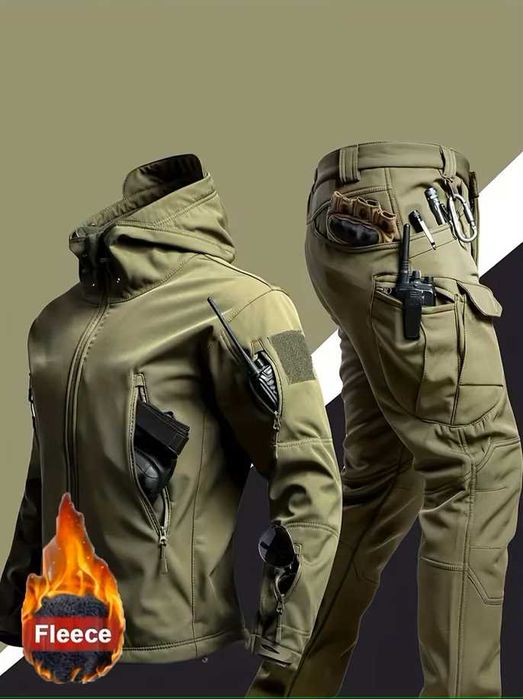 Тактична куртка Softshell чоловіча демісезонна тепла вітрозахисна