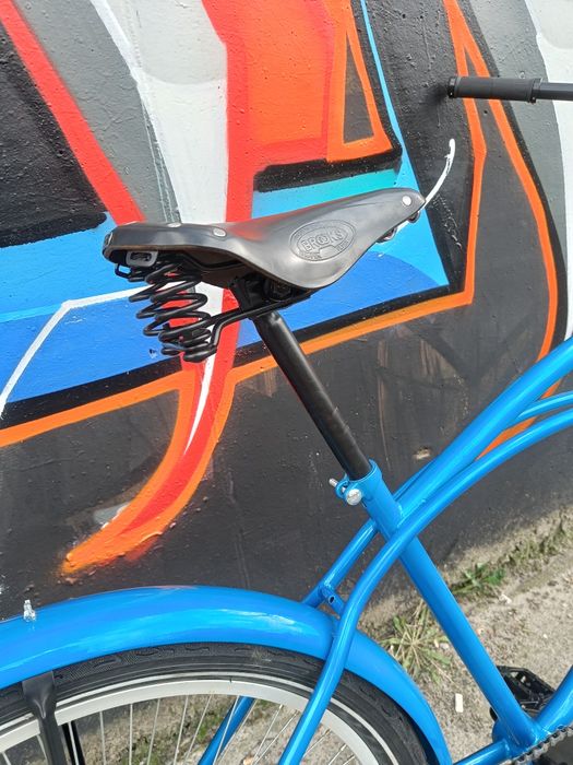 Cruiser, nowe części, koła wieloszprychowe, Brooks, Springer