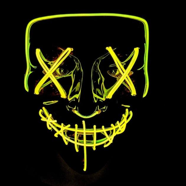 Неоновая маска Анонимуса Судная ночь