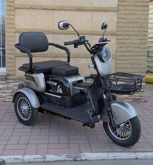 Електроскутер Corso Ostin L Pro 1200W 24/28AH 72V Літій Залізофосфат Електро скутер 2026 Трицикл Сірий