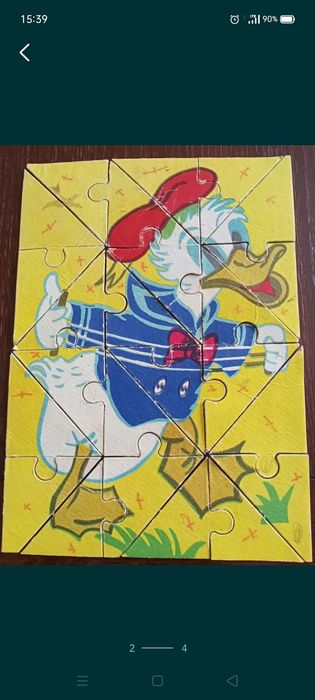 Układanka PRL kaczor Donald.