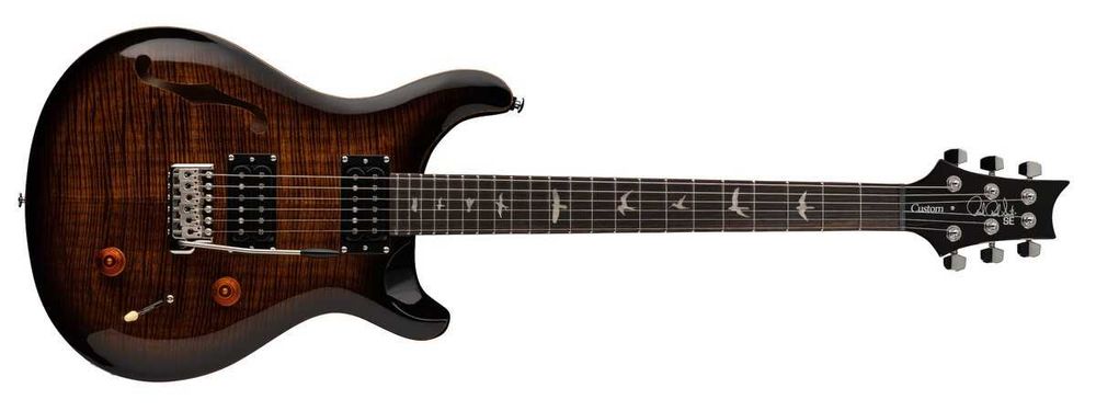 PRS SE Custom 22 Semi Hollow Black Gold Burst - gitara elektryczna