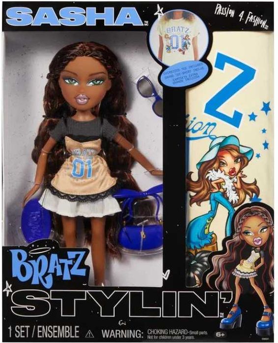 Лялька Bratz Stylin Sasha Братц Саша з футболкою