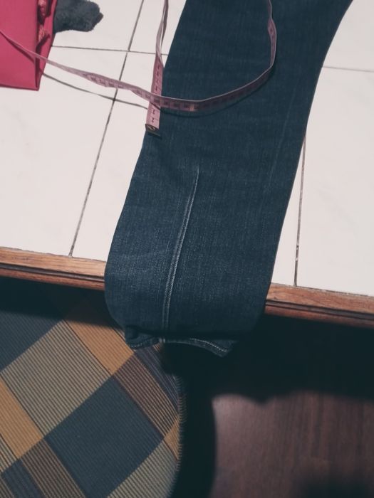 Jeansy granat slim 34\34 Lee proste rurki