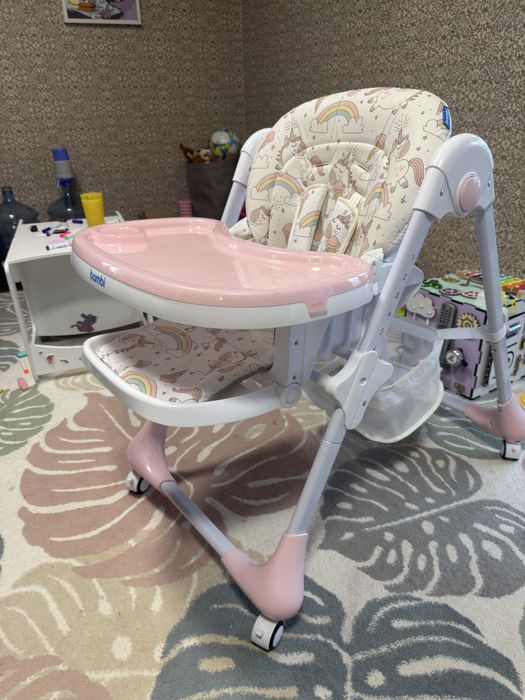 Стільчик для годування Bambi M3233 Unicorn Pink