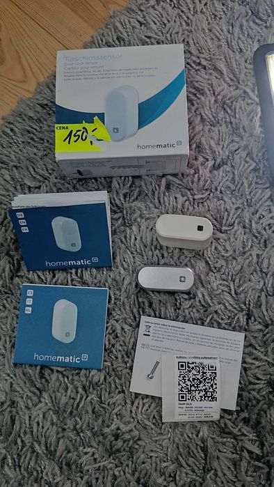 Homematic IP Smart Home czujnik zamka drzwi, 3 V, biała + srebrna pokrywa w zestawie,