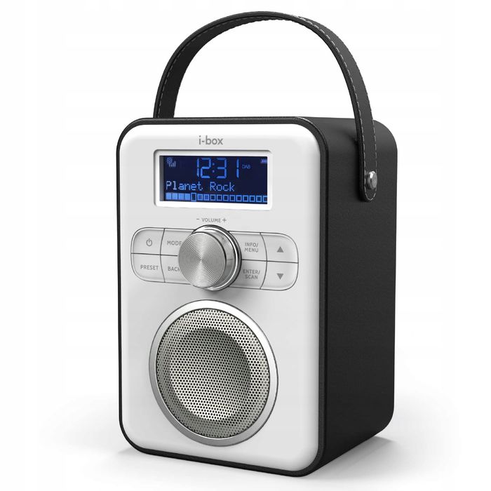 outlet przenośne radio sieciowo-bateryjne dab+ ibox z bluetooth szary