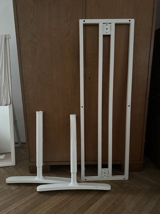 Stelaż IKEA BEKANT 160x80, biały, regulowana wysokość (bez blatu)