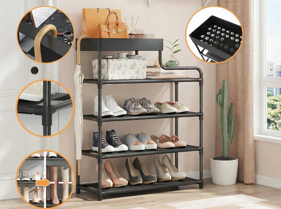 Полиця для взутя/Полка для обуви в прихожую/Полка для обуви в коридор