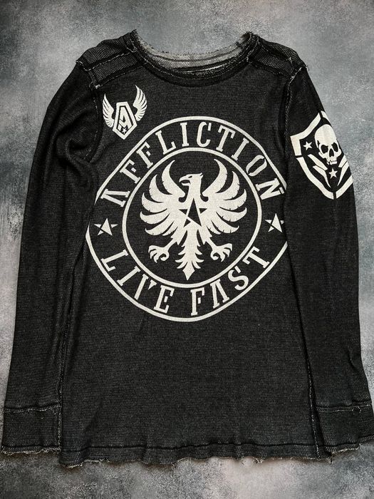 Оригінал Affliction кофта  лонг sk8 y2k