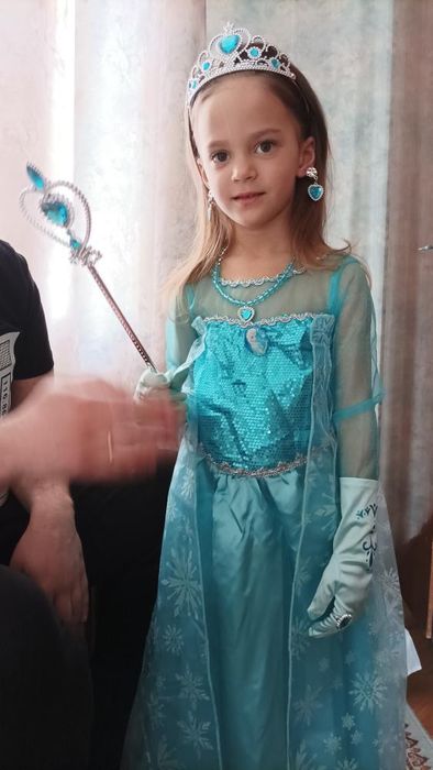 Сукня Ельзи на 3 4 5 6 7 8 9 років костюм Ельза Эльза плаття голубе