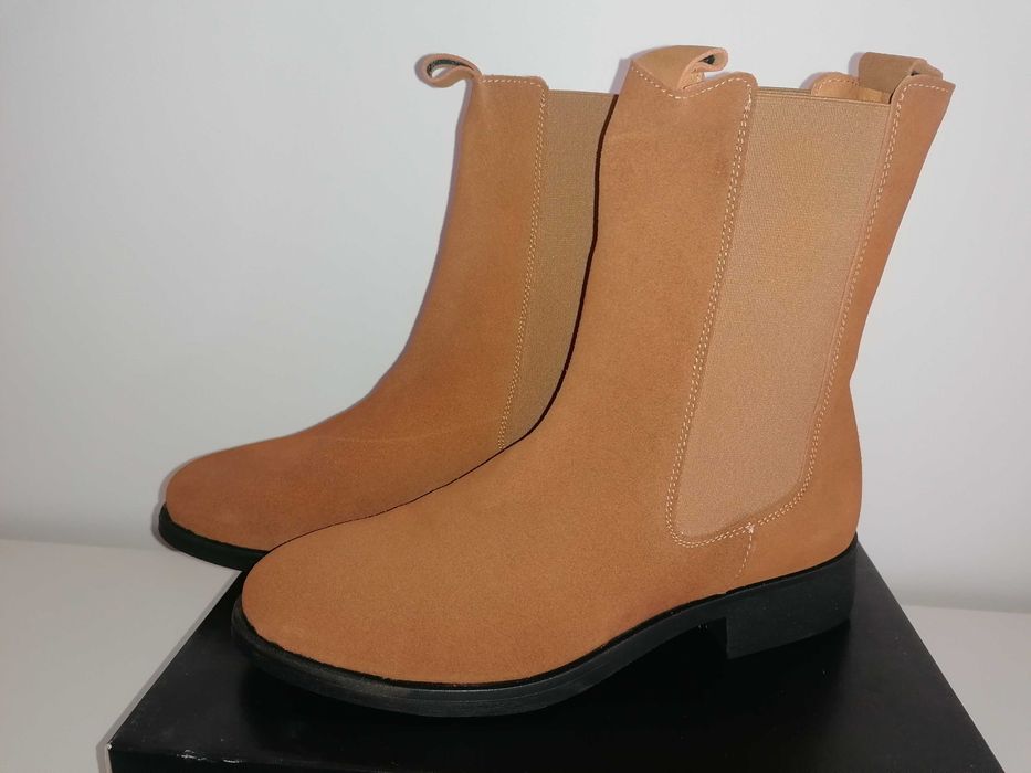 Botas novas pele genuína