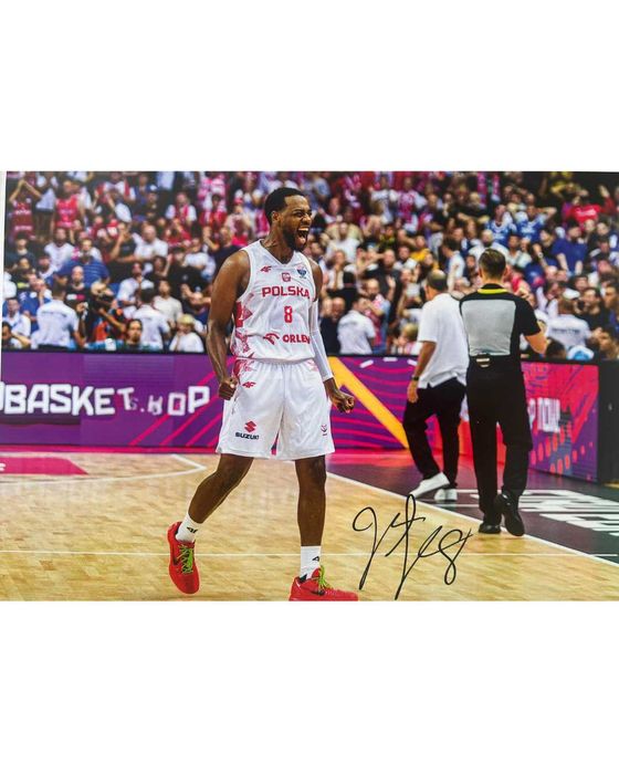 Jordan Loyd NBA Toronto Raptors zdjęcie A4 Eurobasket z autografem
