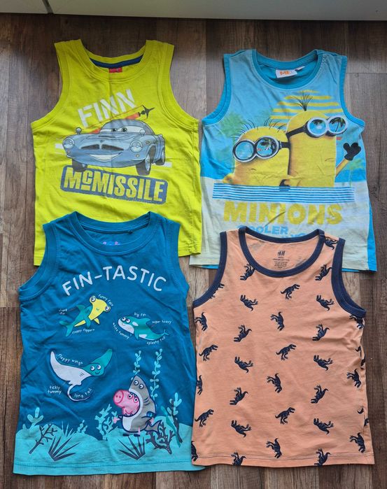 H&M - bluzki na naramkach r. 110/116 ( 4-6 lat)