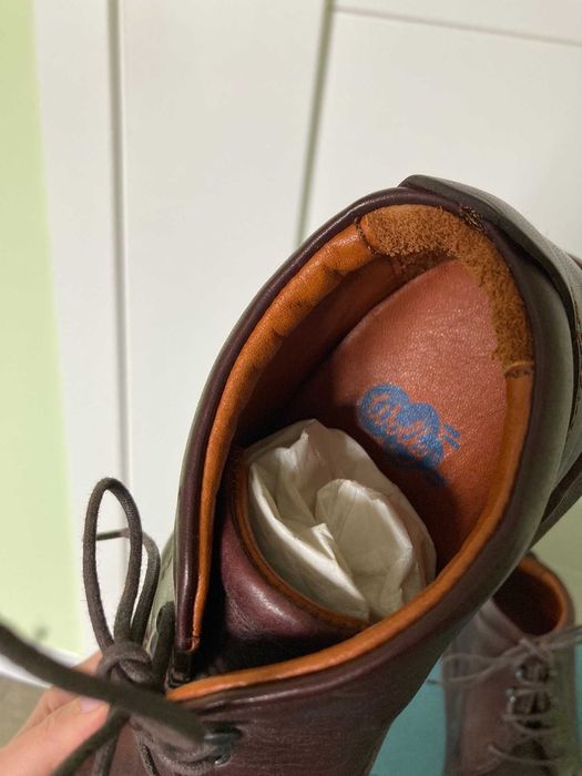 Nowe skórzane wygodne brązowe damskie buty Wolky USA vintage 37