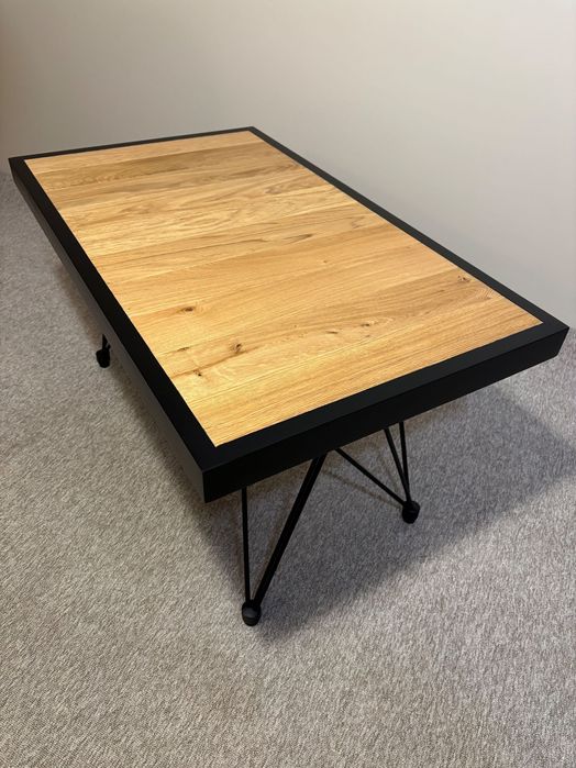 Stolik kawowy  z litej dębiny ręcznie robiony