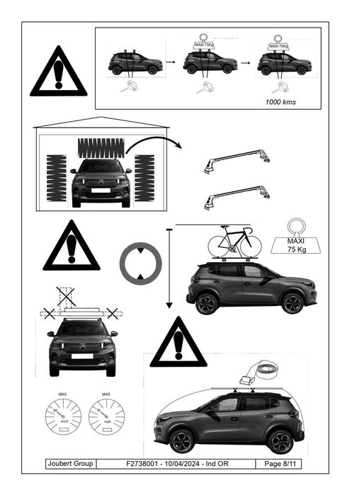 Barras de tejadilho -  Citroën C3 (CC21)