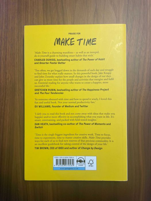 Livro Make Time: How To Focus On What Matters Every Day