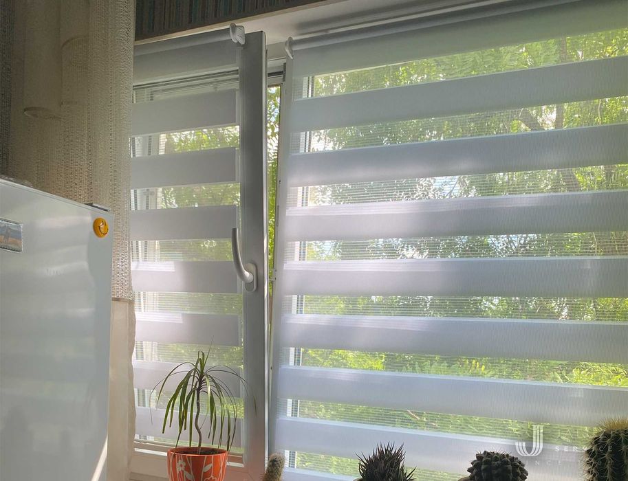 Жалюзи день ночь под ключ с гарантией! Рулонные шторы Римские шторы