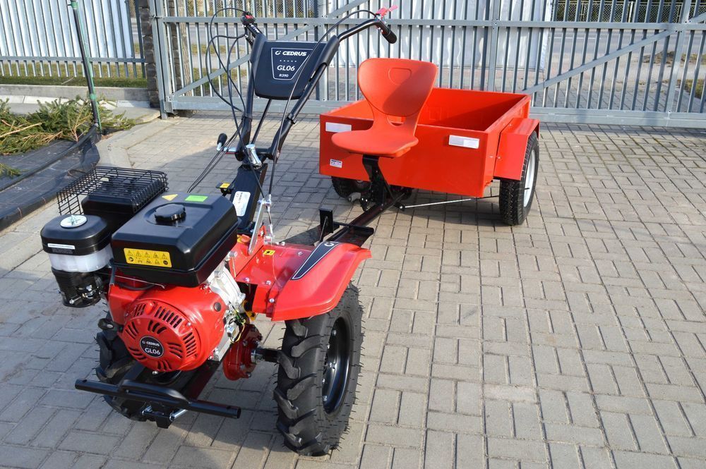 Traktorek jednoosiowy glebogryzarka przyczepka do traktorka z kiprem